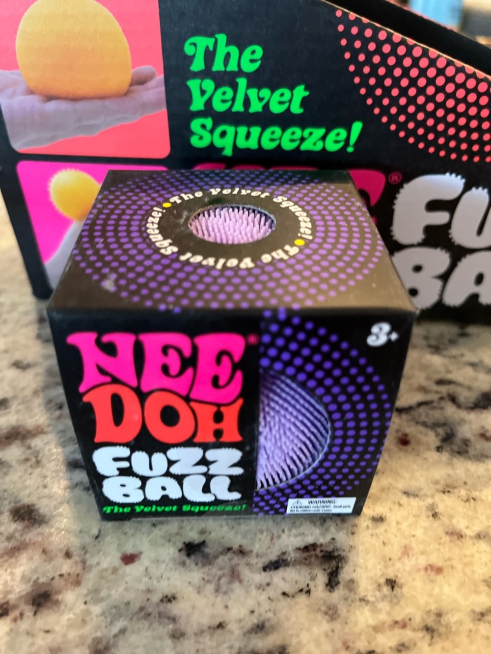 1 Fuzz Ball Kids Toy - Purple Velvet Squeeze